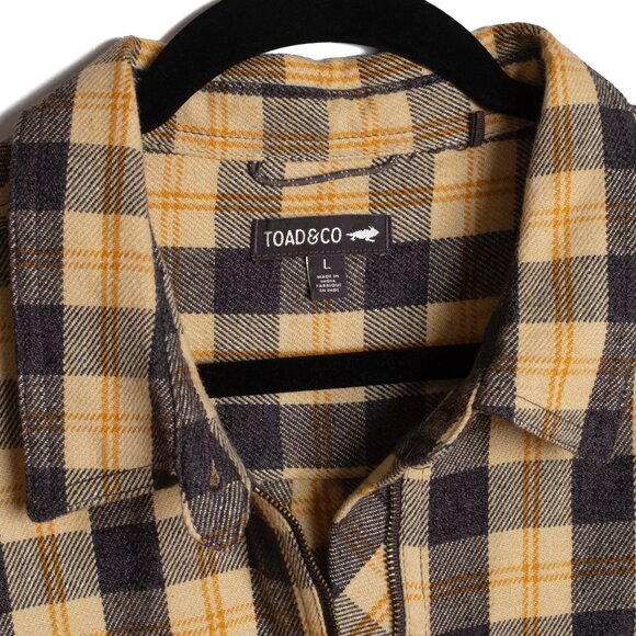 Toad&Co Bodie 1/4 Zip Long Sleeve Plaid Dress Size L - Picture 3 of 10